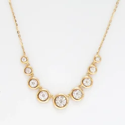Illusion-set Graduated Diamond Necklace