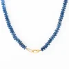 Kyanite Rondelle Beaded Necklace