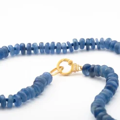 Kyanite Rondelle Beaded Necklace