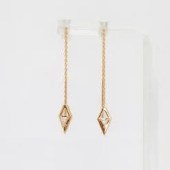 Lab-Grown Diamond Reflection Threader Earrings