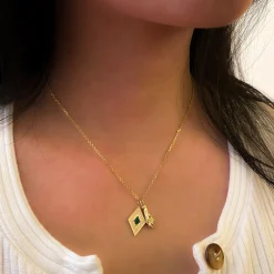 Large Malachite Theodora Amulet