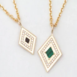 Large Malachite Theodora Amulet