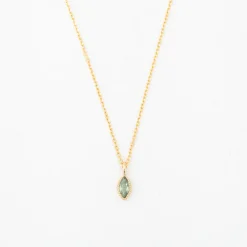 Marquise Green Sapphire Wisp Necklace