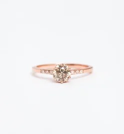 Medium Champagne Diamond Hazeline Solitaire