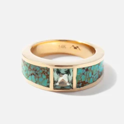 Meri Montana Sapphire & Turquoise Inlay Band