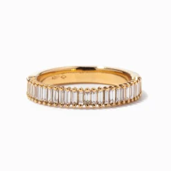 Meridian Baguette Diamond Half Eternity Band