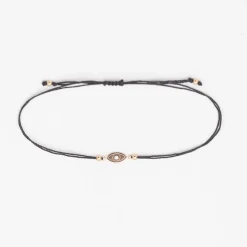 Midi Bitty Evil Eye Silk Cord Bracelet