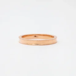 Milgrain Rose Gold Band