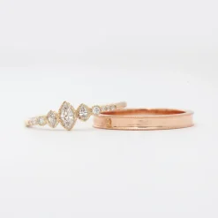 Milgrain Rose Gold Band