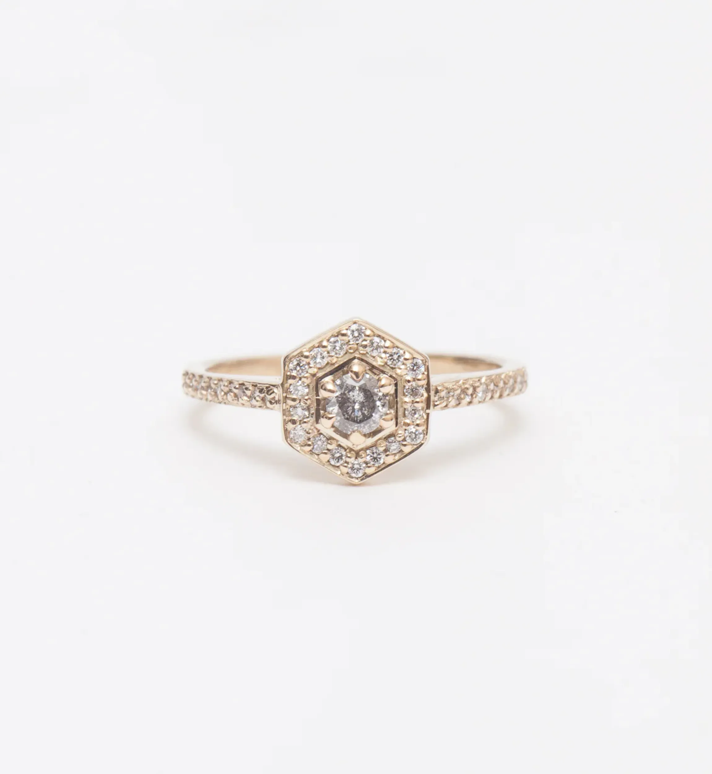 Mini Hex Engagement Ring