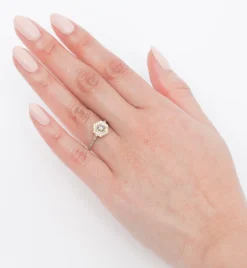 Mini Hex Engagement Ring