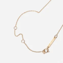 Mixed Diamond Bezel Curve Necklace