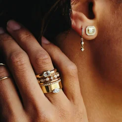 Mixed Stone Bezel Set Eternity Ring