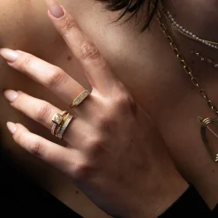 Mosaic Bar Signet Ring