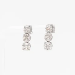 Mosaic Diamond Three-Drop Studs