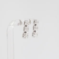 Mosaic Diamond Three-Drop Studs