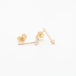 One Step Bar Diamond Earrings