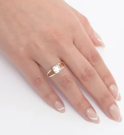 One-of-a-Kind Square Emerald Acute Centered Ring Pair