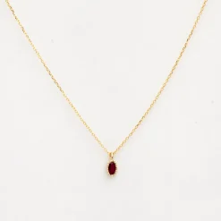 Oval Ruby Wisp Necklace