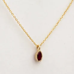 Oval Ruby Wisp Necklace