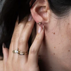 Pavé Diamond Huggie Hoops