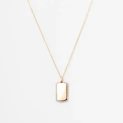 Pavé Dog Tag Necklace