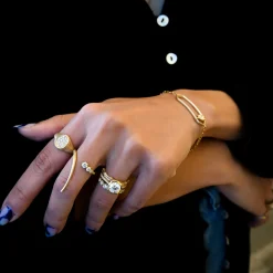 Pavé Oval Signet Ring