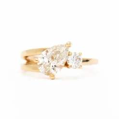 Pear & Round Maisonette Ring
