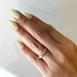 Princess Cut Diamond Dyad Signet Ring