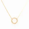 Prong Diamond Circle Necklace
