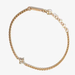Prong Diamond Quad Box Chain Bracelet