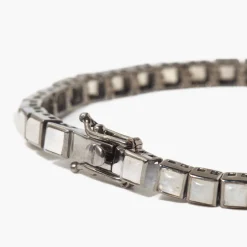 Rainbow Moonstone Mini Tile Tennis Bracelet