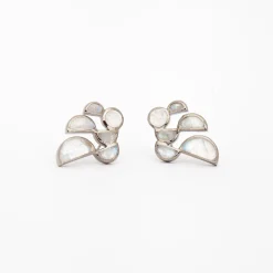 Rainbow Moonstone Prawn Earrings