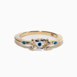 Rock Crystal Big Eye Ring