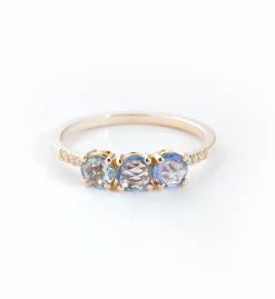 Rose Cut Sapphire Equilibrium Cuff Ring