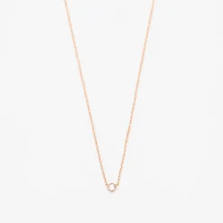 Rose Gold Barely-There Diamond Necklace