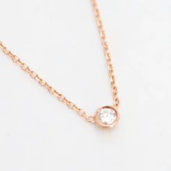 Rose Gold Barely-There Diamond Necklace