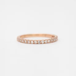 Rose Gold French Set Half-Eternity Band