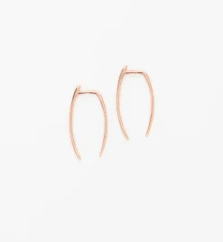 Rose Gold Large Infinite Tusk Earrings