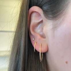 Rose Gold Large Infinite Tusk Earrings