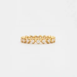 Round Diamond Collet Eternity Band
