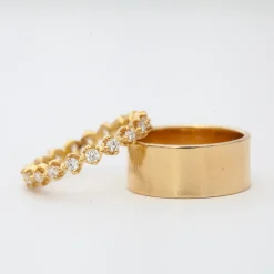 Round Diamond Collet Eternity Band