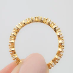 Round Diamond Collet Eternity Band