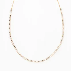 Round Diamond Half Riviera Necklace