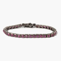 Ruby Mini Tile Tennis Bracelet