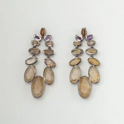 Rutilated Quartz Casacde Earrings