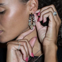 Rutilated Quartz Casacde Earrings