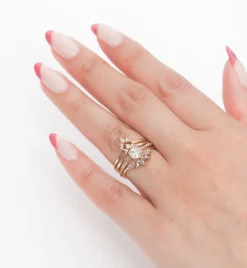 Salt & Pepper Diamond Beacen Ring