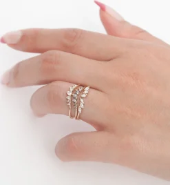 Salt & Pepper Diamond Beacen Ring