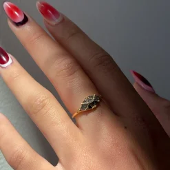 Salt & Pepper Diamond Dome Ring